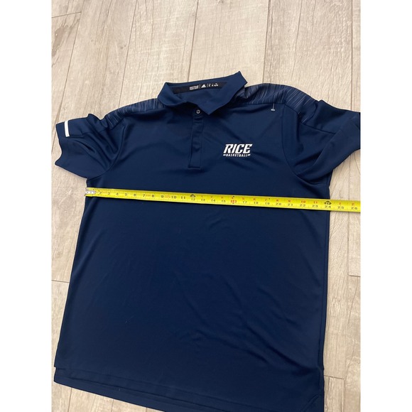 Adidas Rice Owls Basketball Polo Shirt Men's XL Navy Blue Climalite - Picture 5 of 8